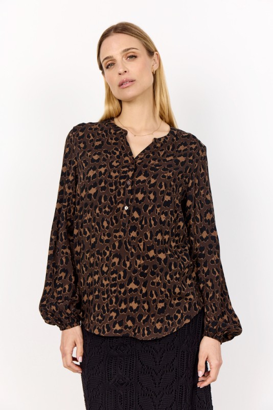Scsafira 1 Bluse Mørk Brun